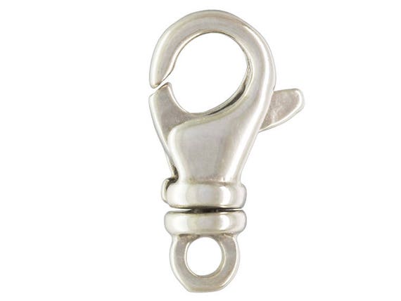2pc, Sterling Silver, Swivel Lobster Catch, Rotating Base Trigger