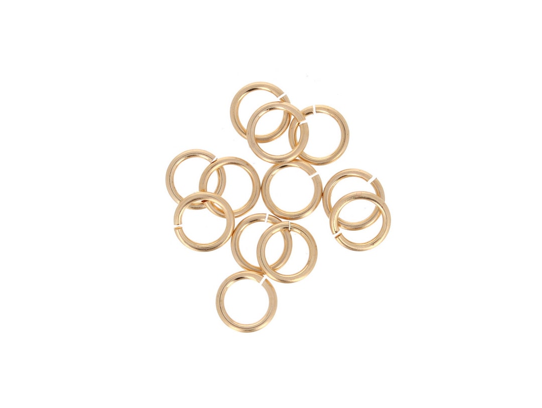 14KT Gold, 5mm, 20 Gauge, Open Jump Rings, Genuine 14 KT Gold. Open Rings for Jewelry, 1 Piece