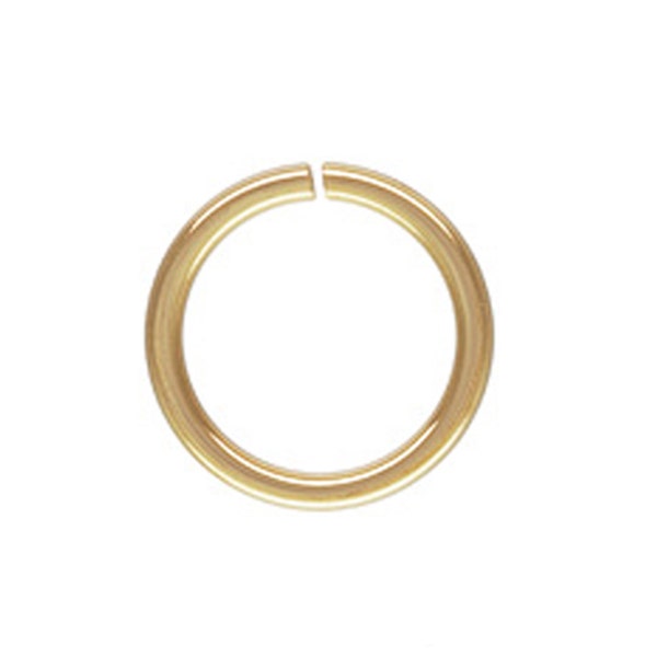 14kt 6.8mm 20.5 ga Open Jump Ring, 1 Piece, Gold Open Jump Ring, Genuine Gold, Real Gold Open Split Ring, Repair or Design Jewelry