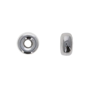 10 Piece - Sterling Silver Rondelle Beads, 5.5mm High Polished, Smooth Rondelle Bead, 2mm Thick, 1mm Hole size, Donut Shaped Beads, SS8261