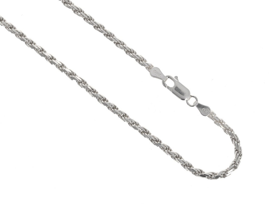 4mm 925 Silver Rope Chain Necklace Sterling Silver 16 18 20 22 24 26 2 –  Daniel J