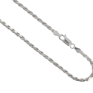 925 Sterling Silver Solid Rope Chain Necklace in Silver Choice of Lengths 16 18 20 22 24 30 26 28 and Variety of mm Options 925 Sterling Silver Solid Rope Chain Necklace in Silver Choice of Lengths 16 18 20 22 24 30 26 28 and Variety of mm Options
