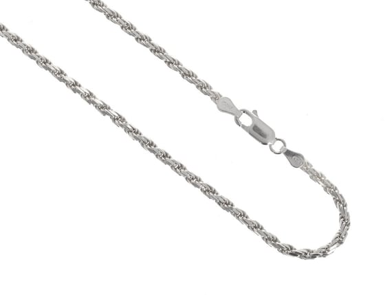 22 sterling silver rope chain deals