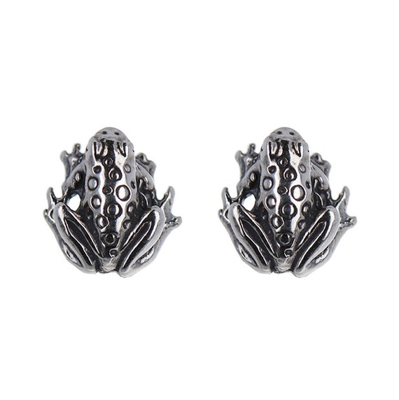 Sterling Frog Studs 925 Petite Frog Earrings 7mm Silver Studs