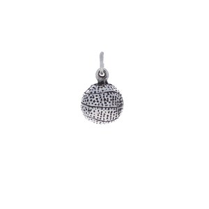 Basketball Charm, 925 Genuine Silver Material, 10mm Solid Silver Charm, Sports, Career or Hobby Pendant