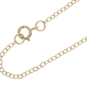 May include: A gold chain necklace with a lobster clasp closure.