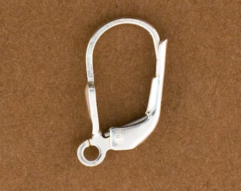 Boucles d'oreilles en argent sterling, Composants d'accessoires de boucles d'oreilles, Fond de levier en argent sterling .925, Apprêts en argent, Gros crochets d'oreilles, SS0901