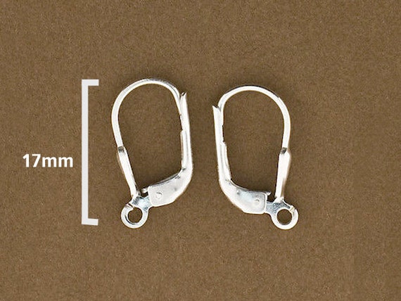 2pc Lever back Sterling Silver Earring Bases