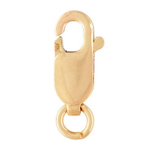 10 pcs, GF Lobster Clasp, 12mm, Gold Filled Lobster Clasps, Gold Filled Findings, Gold Lobster Claw, 4mmx11.5mm, with open jump ring. GFLC1