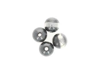 Navajo Style Pearls, 10mm, 10pc .925 Sterling Silver Round Smooth Beads, Vintage Silver Beads, Navajo Sterling Silver Beads, Wholesale