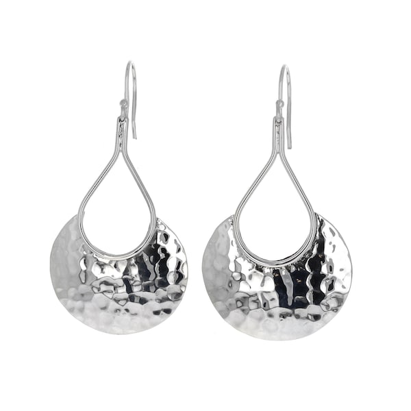 Pair Of Solid Sterling Silver Earring Studs With Dangle Loops - Simple & Versatile For Everyday Wear