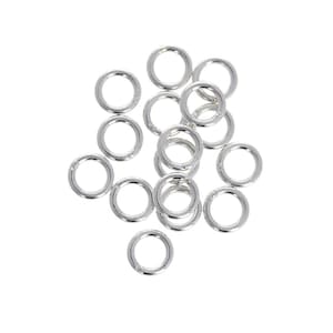 Sterling Silver, 5mm, Closed, 18 Gauge Jump Ring, 10 pieces, Solid Closed Loops, Finish Jewelry Ends, Attach Clasps