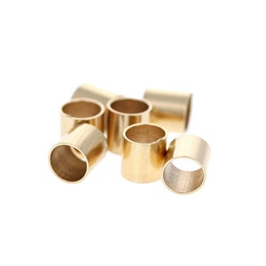 10 piece, Large Gold Crimps, 14KT Gold Filled 3x3mm Crimp Beads, Jumbo crimp Beads, Big Crimp Tubes for jewelry