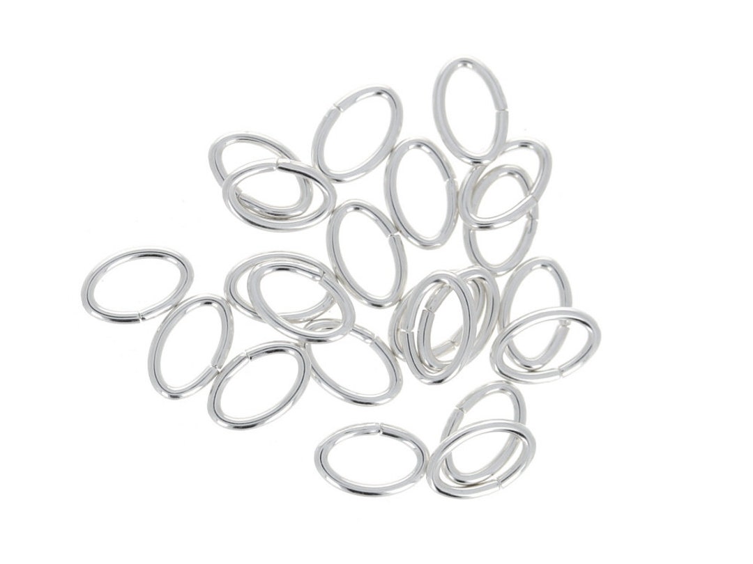 100pcs, Oval Jump Rings, 3.5x5.5mm, 22 Gauge Oval Open Jump Rings