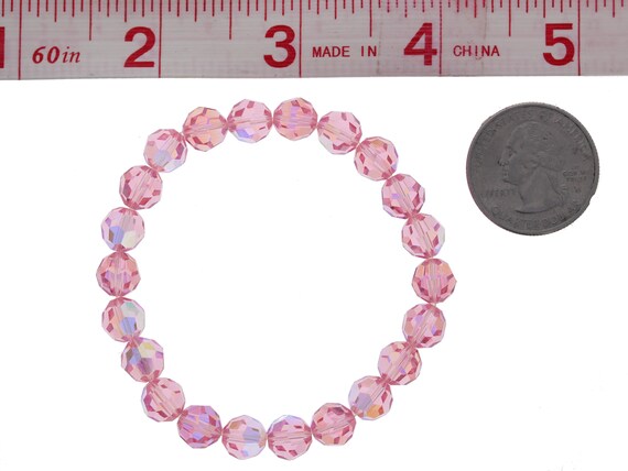 【格安saleスタート】 Crystal Bracelet, Swarovski Crystal, Pink, Light Rose AB アクセサリー