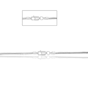 2 mm Schlangenkette, Sterling Silber .925 Echtsilber, Diamantschliff Schlangenkette. Alle Längen, echtes Silber, 8-seitig Schlange, MS060