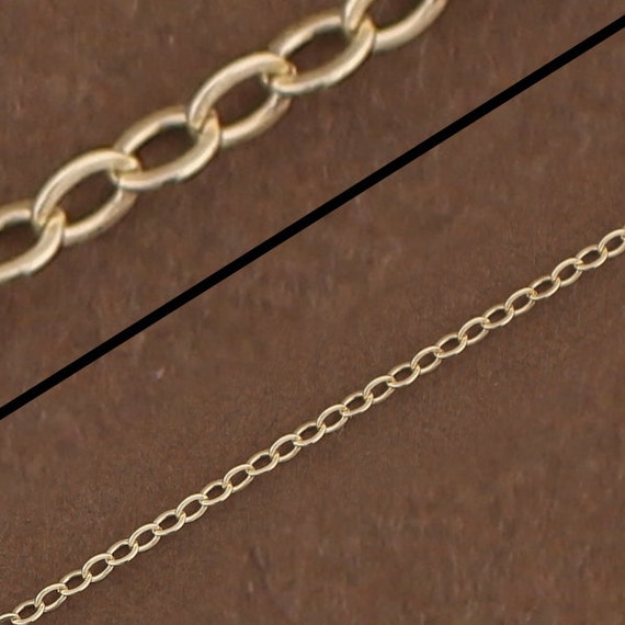 Classique 14k Gold Filled Bulk Chain 1mmx2mm lien 5 PIEDS Canada