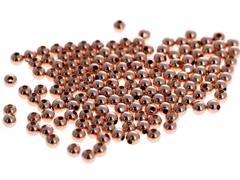 7x3mm Rose Gold Rondelle Spacer Beads