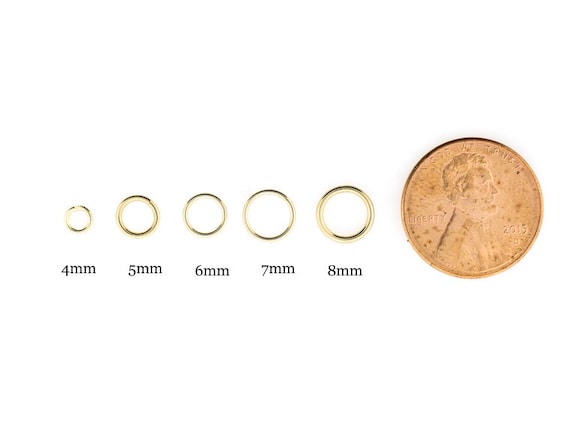 10pc 19 Gauge and 22 Gauge 7mm Gold Filled CLOSED Jump Rings