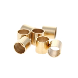 10pc, Large Gold Crimps, 3mm Gold Filled Cut Tubes, 3mm x 3mm, 14kt GF Crimp Tubes, Larger Tubes for Jewelry, Cut Tube Crimps, 2.7mm Hole