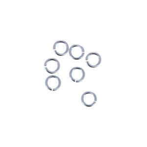 3.5mm 22 Gauge Sterling Silver Split Jump Rings, 100pc Open Jump Rings for Jewelry Making, Crafting Supplies