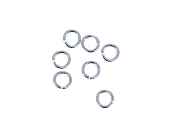 3.5mm 22 Gauge Sterling Silver Split Jump Rings, 100pc Open Jump Rings for Jewelry Making, Crafting Supplies