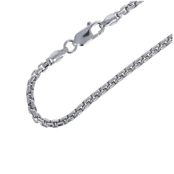 Sterling Silver Box Chain Necklace - Made in Italy Sterling Silver Box Chain Necklace - Made in Italy