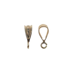 14kt Gold Jewelry Bails, Gold Filled Bail Jewelry Findings, 3mm x 9mm Bail, Gold Bail for Jewelry Crafting, 5 Pieces Included