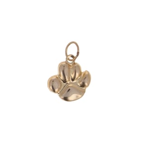 14kt Gold Filled Paw Charm, Paw Print Pendant, Gold Filled Dog Charm, Dog or Cat Paw Print Charm, Gold Filled Animal Charm, 14kt Gold Charm