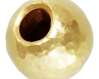 3mm 14k Gold-Filled Hammered Bead, 10 Pieces, 1.15mm Hole, Round Bead, Hammered Beads, Gold-Filled Beads, Perfect for Jewelry Making!