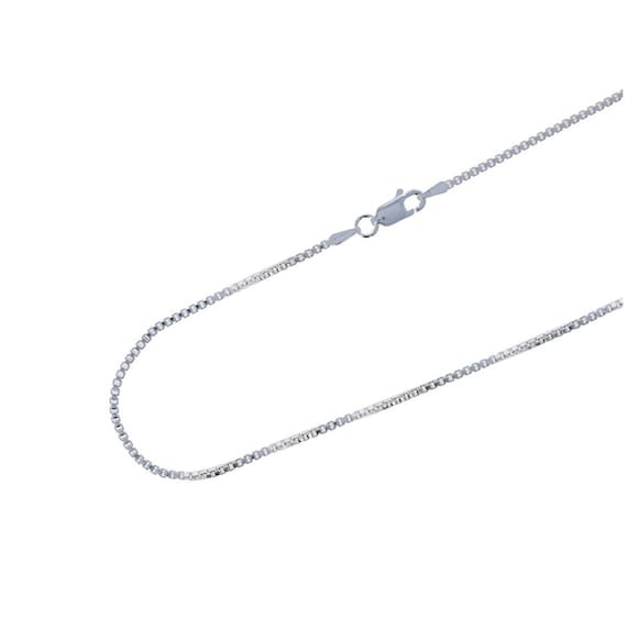 Italian Light Box Chain 1mm Width Sterling Silver Italian Light Box Chain 1mm Width Sterling Silver
