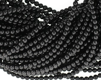 4mm Onyx Round Beads, Onyx Agate Strand, Stones by the Strand, Polished Stone Beads, 96 Stone Beads a Strand, Small Beads, Wholesale