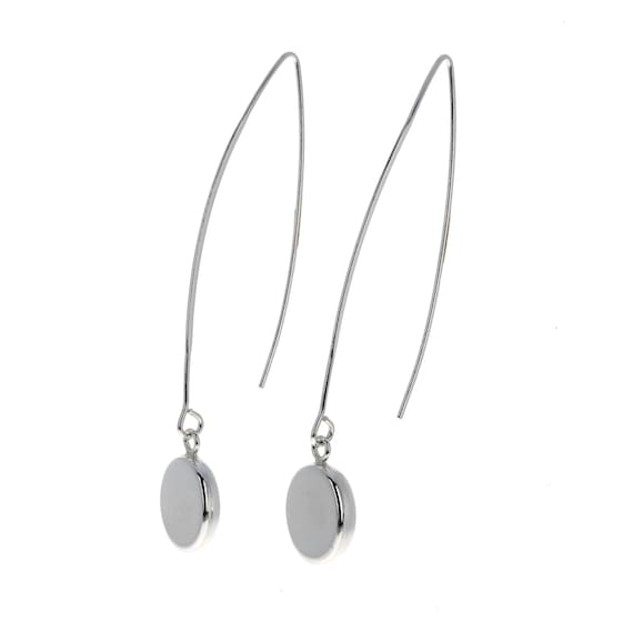 Oval Highly Polished Dangle Earrings Sterling Silver Oval Highly Polished Dangle Earrings Sterling Silver