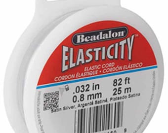 0,8 mm Beadalon Elasticity Klare Schnur. 82 ft Elastische Schnur für Dehnbaren Schmuck. 0,8mm. 82 ft oder 25 M, Stretch Schnürung
