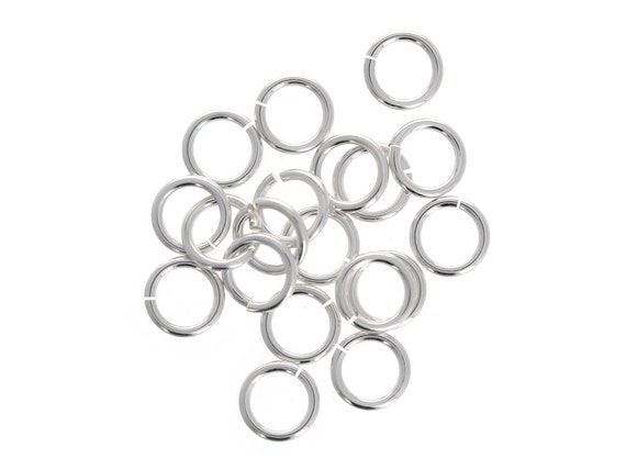 25- 4mm Open Jump Rings, Sterling Silver Thin Jump Rings, 22 gauge Open  Loops, Wholesale, .925 Sterling Silver Small Rings