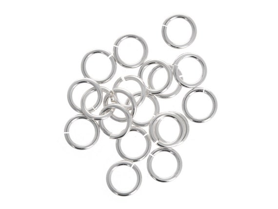 SS JUMP RINGS-- 925 Sterling silver-- Closed and open-- 4mm, 5mm