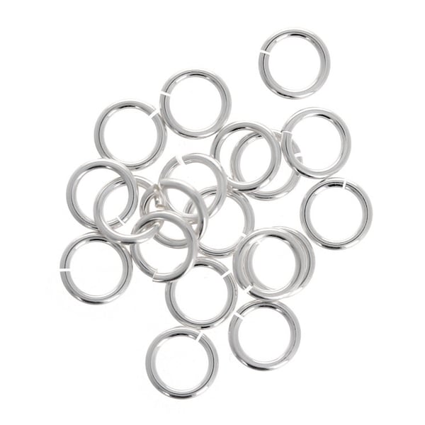 Or blanc 14 carats véritable, anneau ouvert 3 mm, 1 pièce, calibre 24, boucles ouvertes en or blanc véritable, réparation de bijoux, chaînes de bijoux permanentes fermées