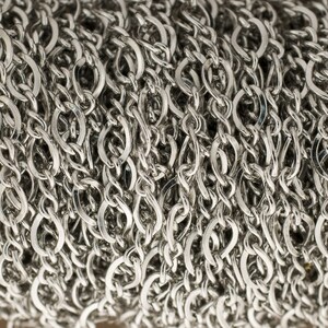 Figure 8 Chain, Antique Finish, Solid Sterling Silver, Wholesale Prices, Figure Eight Design, Rhodium over Sterling Silver, Charm SS#2638 image 3