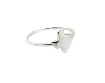 Sterling Silver Texas Ring, Genuine .925 Sterling Silver TX Ring, Texas Pride Ring, Polished Sterling Silver R500395