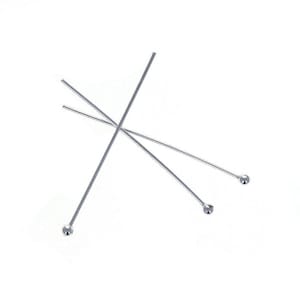 Sterling Silver, 1 inch 24 gauge Ball Pins 100 count, Ball End Head Pins, 0.5mm wire head pin, Earring Making, 1.5mm Ball, BP24100