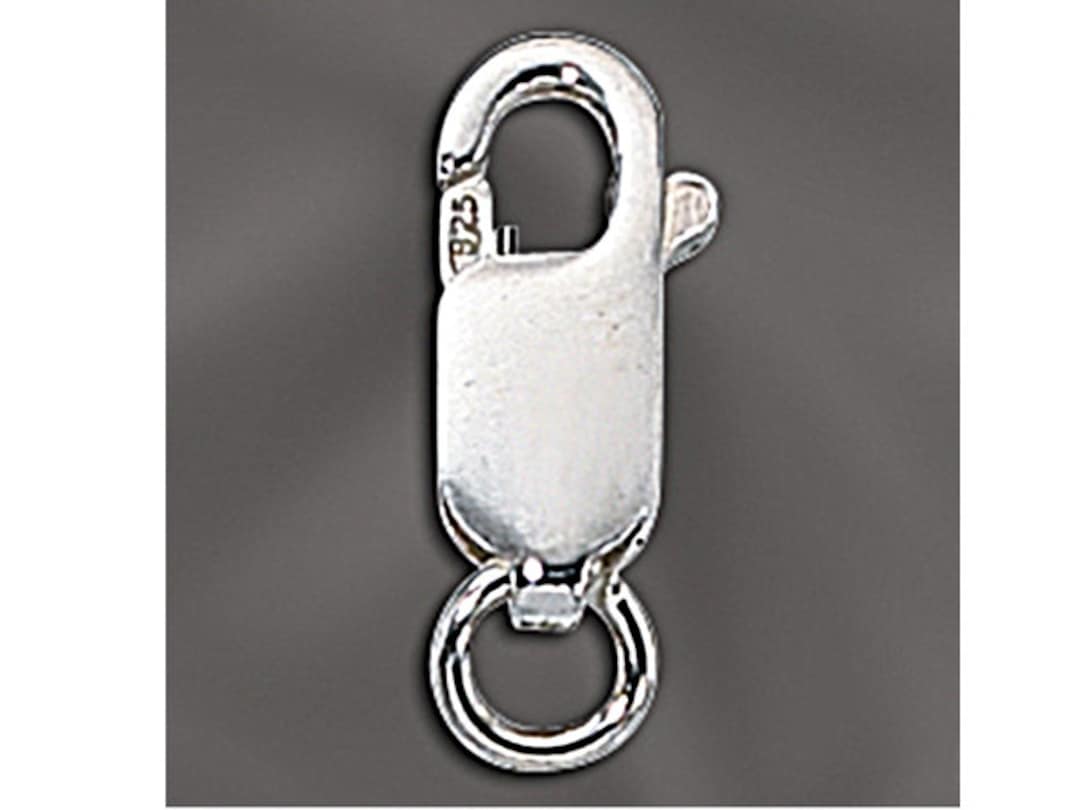 Silver 925 Rhodium Plated Lobster Clasp - CLASP02-RH (PK of 12)