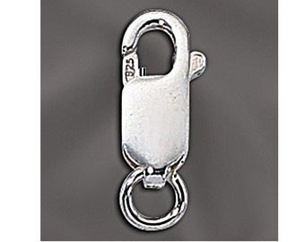 5pc, Sterling Silver Lobster Clasp, .925 Lobster Claw Clasps, Rectangle Triggers, Wholesale, All sizes, Small and Large Sizes Available