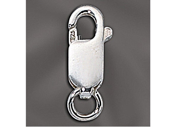 5pc, Sterling Silver Lobster Clasp, .925 Lobster Claw Clasps, Rectangle  Triggers, Wholesale, All Sizes, Small and Large Sizes Available 