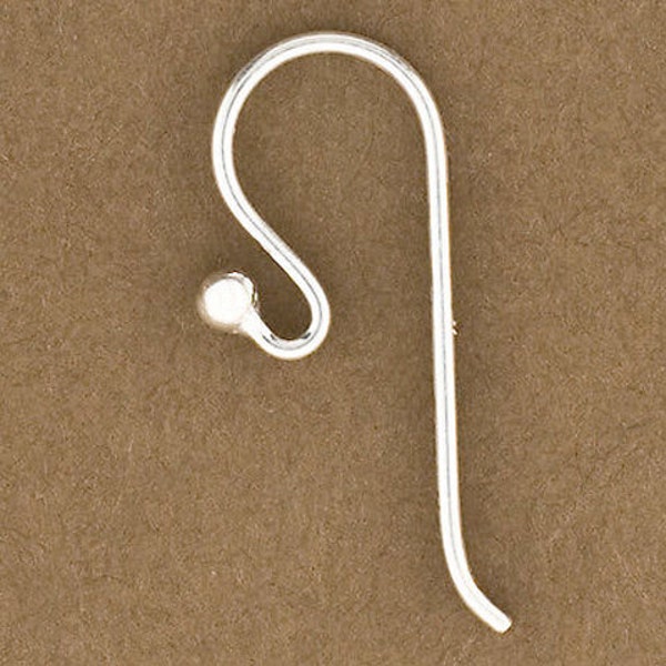 Sterling Silver Shepard Hooks, Sterling Silver Earwires, Earring Wires,  Heavy Gauge Ear Wires, 10pc or 20pc, SS888