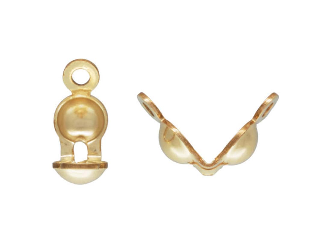 10PC, Gold Filled Bead Tips, Clam Shell Bead Tips, Ends for Jewelry