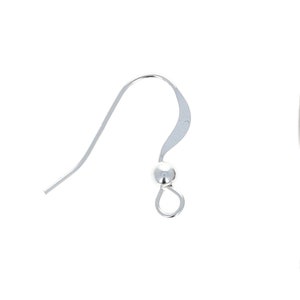 10pc, Sterling Silver Ear Wires, Ear Wires, Wire Hooks, 925 Sterling Silver, Ear Hooks with a 3mm Bead, Wholesale Earring Wires, SS102