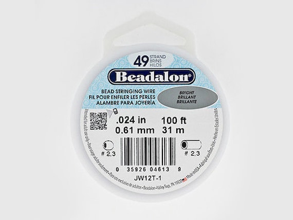 Beadalon BRIGHT .015/" Bead Stringing Wire 7 Strand Flex Wire 1000ft Bulk Spool