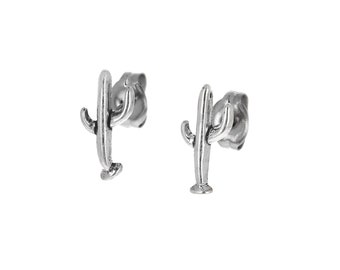 Argent sterling boucles d’oreilles, boucles d’oreilles Cactus, petites boucles d’oreille, 925