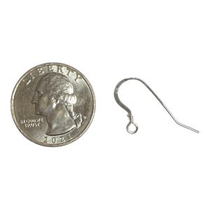 50pc, Sterling Silver Ear Wires, Ear Wires, Wire Hooks, 925 Sterling Silver, Ear Hooks with a coil, Wholesale Earring Wires, .925, SS1114 image 3