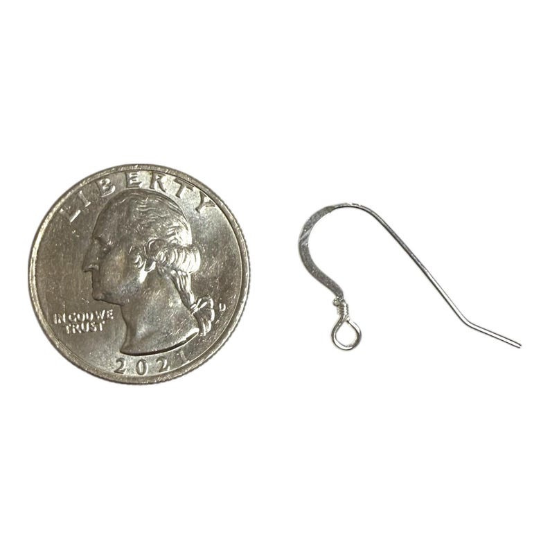 50pc, Sterling Silver Ear Wires, Ear Wires, Wire Hooks, 925 Sterling Silver, Ear Hooks with a coil, Wholesale Earring Wires, .925, SS1114 image 3